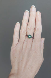 Octagon Gold banded Australian Parti Sapphire in Gold or Silver