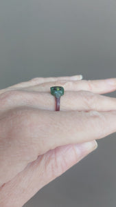 Octagon Gold banded Australian Parti Sapphire in Gold or Silver