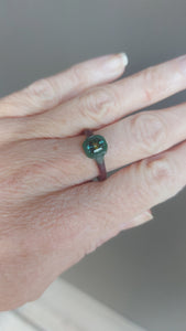 Octagon Gold banded Australian Parti Sapphire in Gold or Silver
