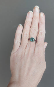 Modern Heirloom – Square Cut Teal Sapphire Ring