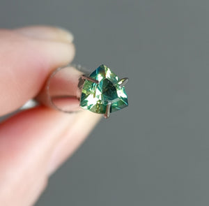 Custom Parti Sapphire Ring – Ethical Trillion-Cut Australian Sapphire in Gold or Silver