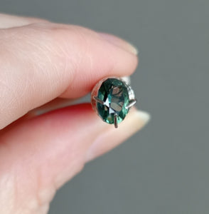 Custom Wax Cast Green Sapphire Ring