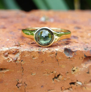 .75ct Fancy Rose Cut Australian Parti sapphire 9ct Yellow Gold Ring