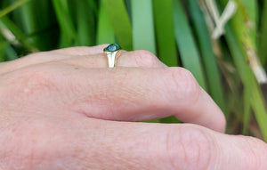 .75ct Fancy Rose Cut Australian Parti sapphire 9ct Yellow Gold Ring
